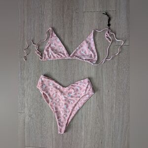 Skatie Pink Leopard Print Bikini